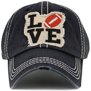 LOVE FOOTBALL WASHED VINTAGE BALLCAP